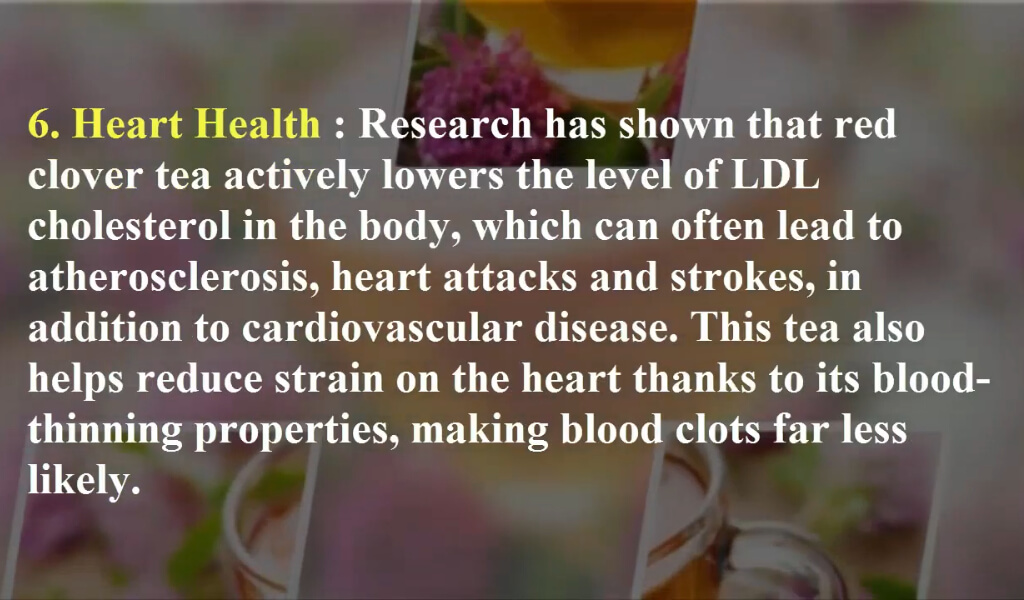 Benefits of Red Clover tea with heart health
