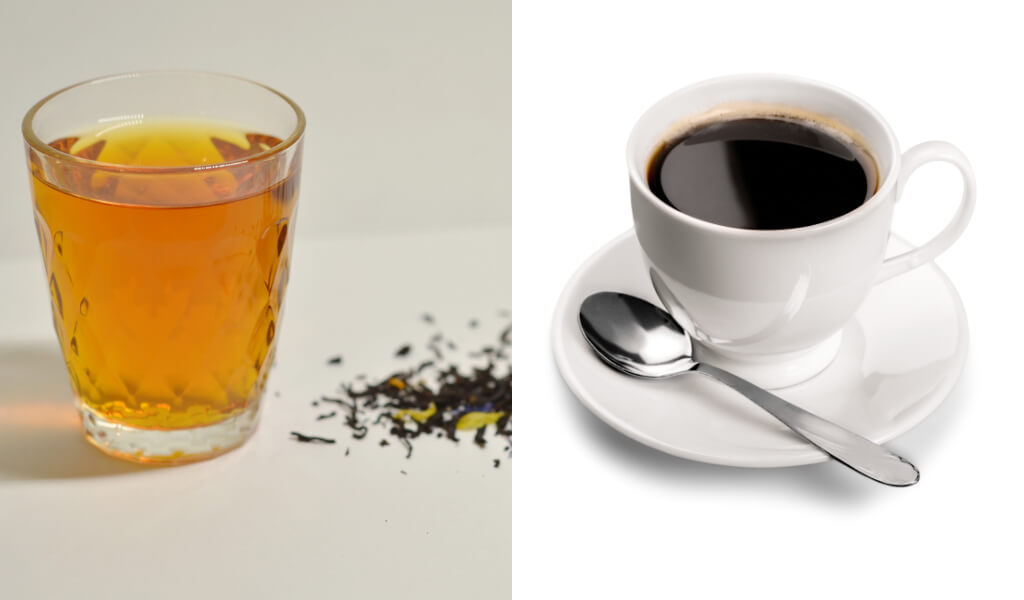 Caffeine Earl Grey vs coffee