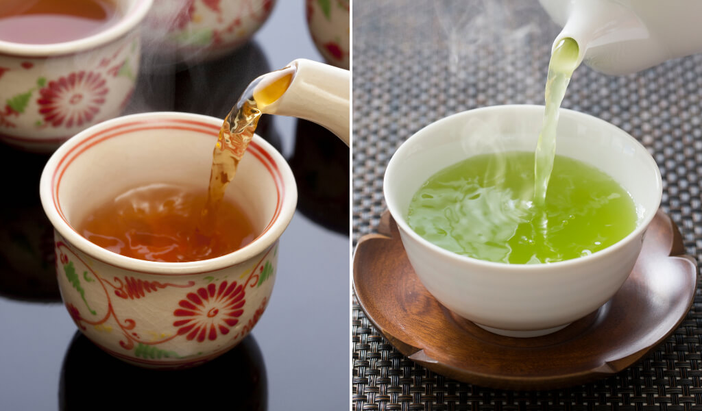 Caffeine Oolong vs Green tea