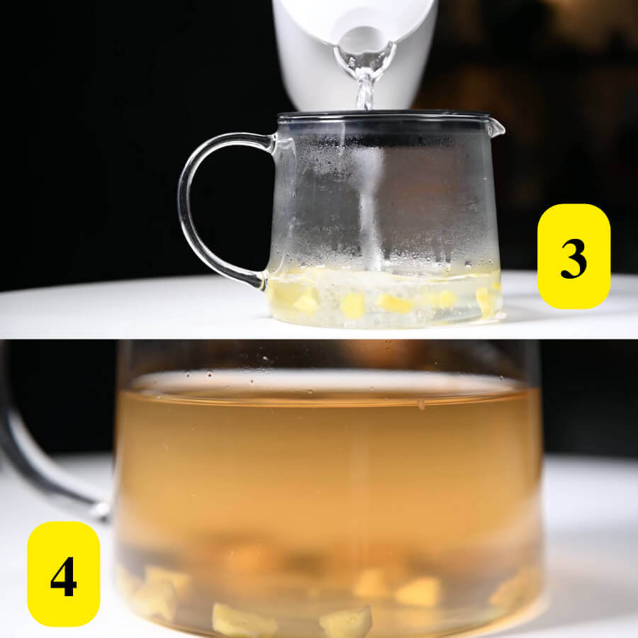 How to make ginger tea: step 1 - 2