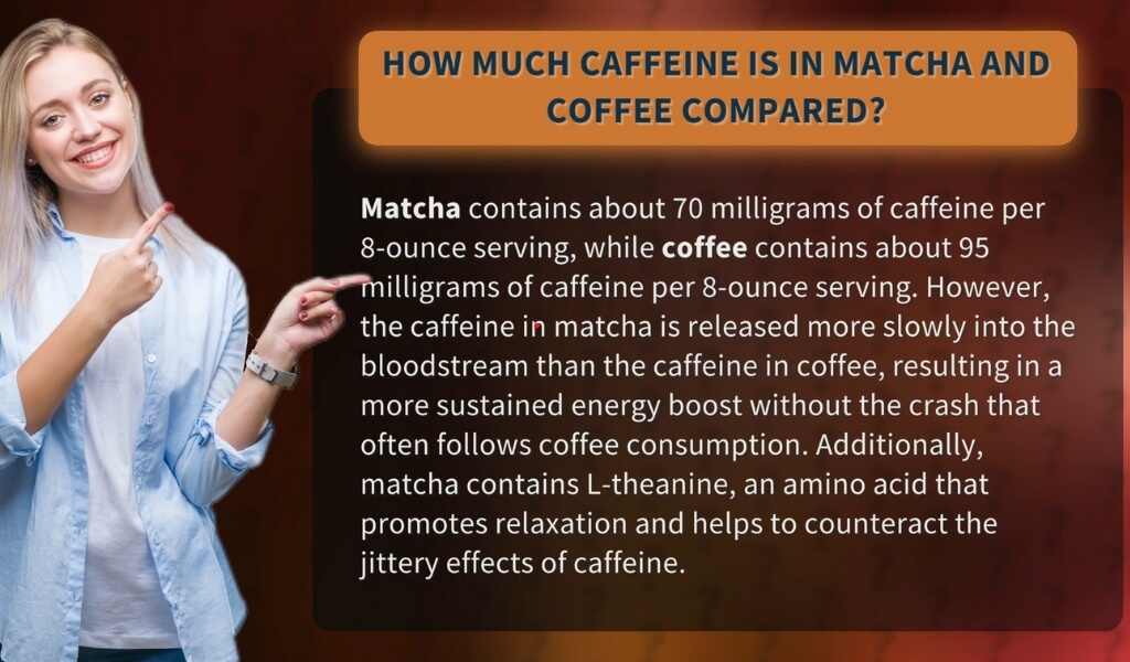 how much caffeine in matcha vs coffee