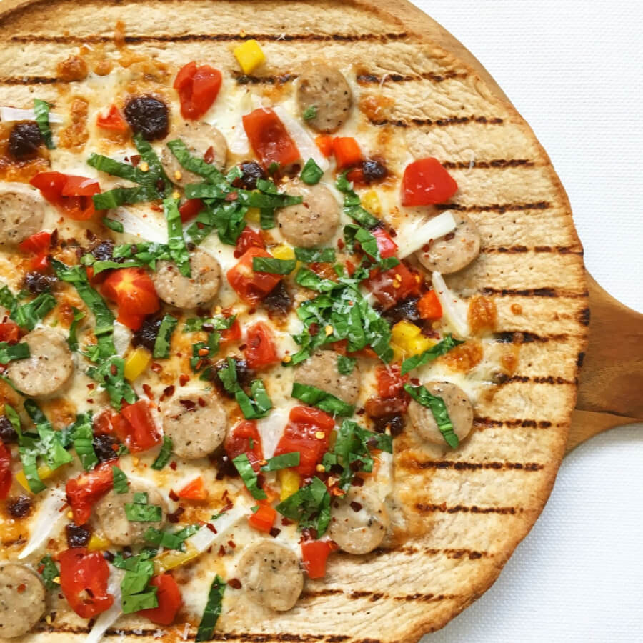 Crispy BBQ Sausage Flatbread